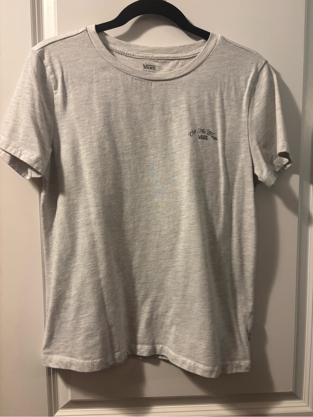 Vans Women’s Light Heather Gray Short Sleeve Logo Tee